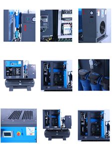 מדחס אוויר בורגי איכותי 7.5 קילוואט/10 כוחות סוס הכל באחד, מדחס תעשייתי במהירות קבועה לשימוש תעשייתי - Product Image 5