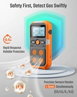 Detector de Gas Portátil Cuatro en Uno Aikesi para H2S, CO, LEL y O2 con Alarmas Visuales y Audibles por Vibración (Personalización OEM Disponible)