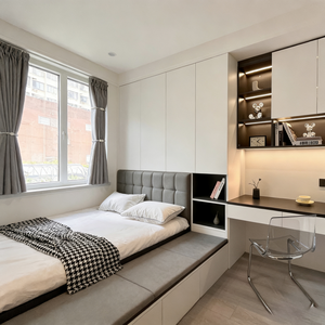 Ensemble de placard tatami moderne en bois personnalisé pour petite chambre, avec armoire de rangement, pour hôtel et villa - Product Image 1