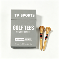 Tee de golf en bois personnalisable avec logo, tee en plastique personnalisé, sac en bois, boîte à cigarettes en bambou et plastique, emballage en vrac personnalisé, pochette pour marqueurs