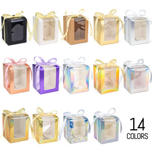 Kraft hộp giấy với cửa sổ Hộp xà phòng hương liệu đồ chơi tráng miệng bao bì túi, Halloween và giáng sinh kẹo Quà Tặng Bao bì hộp - Product Image 1