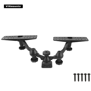 Support de fixation double pour sondeur de pêche en aluminium robuste, multi-angles, à double bras, pour écran marin VIN-TYQ-HB-05L-03 - Product Image 1