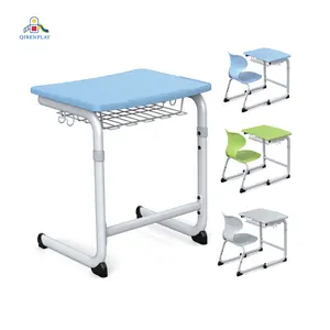 ABS board four colors to choose from Student desks and chairs School classroom learning School desks can be sit-stand desks