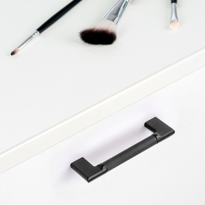 Juego de 5 manijas de puerta de aleación de aluminio Sofia 96mm tamaño 128mm distancia central negro pintado 9177514 EMUCA - Product Image 2