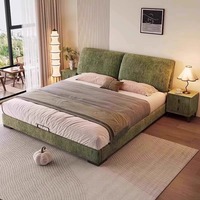 Fabrik-OEM Weiches Doppelbett mit Stauraum, Hochzeitsbett, Stoffbezogenes Holzbett für Teenager, King- und Queen-Size, Schlafzimmermöbel