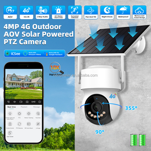 Cámara de Seguridad Solar HongGlobal 4MP 4G con Detección de Movimiento, PTZ, IP, ICSee, Grabación 24/7, AOV, Exterior, Tarjeta SIM 4G - Product Image 2
