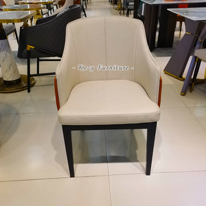 Sedia da Ristorante Moderna e Lussuosa, Arredamento per Sala da Pranzo, <span class=keywords><strong>Sedie</strong></span> da Pranzo <span class=keywords><strong>con</strong></span> Gambe Dorate in Velluto o Ecopelle - Product Image 2