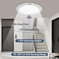 Plafonnier à piles sans fil avec capteur de mouvement à distance LED Dimmable Timing Activé par le mouvement Plafonnier de douche OEM