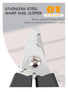 Vente en gros de coupe-ongles pour animaux de compagnie en acier inoxydable, accessoires de toilettage pour animaux de compagnie en plastique, <span class=keywords><strong>ciseaux</strong></span> à ongles pour animaux de compagnie en acier inoxydable - Product Image 2