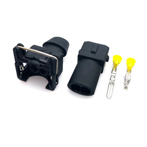Connecteurs automobiles DJ7023Y-3.5-21, prise étanche en plastique noir à 2 positions pour injecteurs de carburant de voiture - Product Image 1
