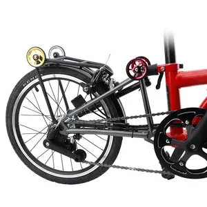Rodas de bicicleta dobráveis de liga de alumínio, roda fácil de dobrar, peças de ciclismo para empurrar e selar ultraleve