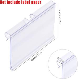 Premium Clear <b>Plastic</b> Label Holders for Wire <b>Shelf</b> - Product Image 5