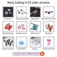Pierres synthétiques de qualité supérieure Wuzhou Yingma 3A 3mm-12mm, pierres de zircone cubique de couleur violette, forme ronde, pierres en vrac