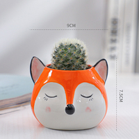 Ensemble de petits animaux mignons pour jardin d'intérieur, design personnalisé, bonsaï, pot à succulentes, mini pot en céramique, pots à fleurs