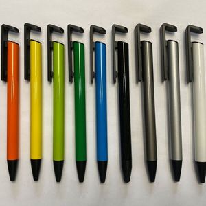 Stylo bille et gel 2-en-1 personnalisé avec logo, support de téléphone intégré, en plastique, 0,5 mm, pour cadeaux promotionnels sportifs - Product Image 4