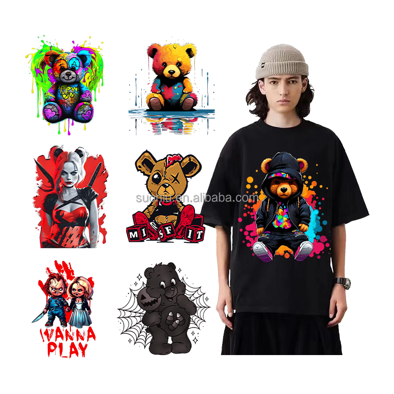 First-hand Supply Dtf Heat Transfer Vinyl Customized Sticker T-shirt Transfer logo Screen Prints Transfers for t Shirts