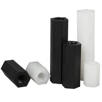 M2 M2.5 M3 M4 M5 M6 Fileté Hexagonal Plastique Noir Blanc Colonne PCB Couplage Hex Nylon Femelle à Femelle Entretoise Entretoise