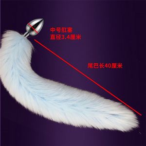 大人のゲームのためのフォックステール大人のおもちゃバットプラグロールプレイアナル拡大マッサージャーエロ尻プラグセクシーなフォックスアニマルテールメタルアナルおもちゃ - Product Image 6