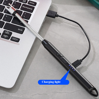 Nouveau type 2026 – Briquet de cuisine extérieur rechargeable par USB, portable, électronique, en métal, avec verrou de sécurité pour cuisinières à gaz et respectueux de l'environnement