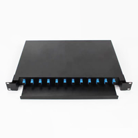 Panel de Conexiones de Fibra Óptica 1U SC, Cajón Óptico de Modelo Único LC para Servidor en Rack, ODF de Fibra para FTTH, Panel de Conexiones de Fibra Tipo Cajón