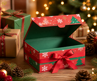 Boîte cadeau de luxe en stock, emballage en gros pour Noël, mariage, anniversaire, cadeaux de vacances