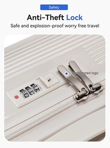 Juego de <span class=keywords><strong>Maletas</strong></span> de Viaje Clásicas y Duraderas de PC con Ruedas, Candado <span class=keywords><strong>TSA</strong></span> Personalizado, 3 Piezas con <span class=keywords><strong>Cierre</strong></span> de Cremallera, Listas para Enviar - Product Image 4