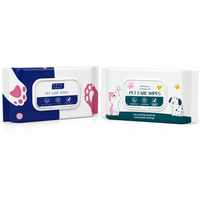 80 lingettes nettoyantes pour animaux de compagnie, extra larges, épaisses, douces, parfumées aux fleurs, non tissées, pour chiens, nettoyage des pattes et des yeux sans eau, désodorisantes, tout usage