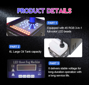 MAYAFX Fog Jet Machine 3500W DMX Remote <strong>Control</strong> RGB LED CO2 JET Model Vertical Smoke Stage Shows Music - Product Image 2