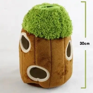 Hot verkopende modieuze verstoppertje hondenspeelgoed boomhol eekhoorns uil huisdier speelgoed pluche piepende kauwspeelgoed - Product Image 3
