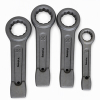Clé à chocs robuste à anneau ouvert en acier au carbone industriel noir, compatible pouces/métrique, OEM V-STRONG 50MM