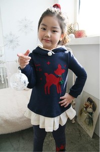 Vêtements pour enfants en gros, ensemble de 2 pièces, t-shirt à manches longues à capuche décontracté avec pantalon pour filles, fabriqué en Chine - Product Image 3