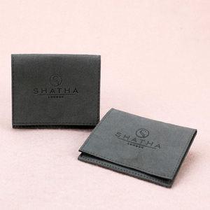 Pochettes à bijoux en microfibre suédée de luxe, design personnalisé 2024, logo imprimé sur mesure, pochette en velours, emballage et présentation de bijoux - Product Image 1