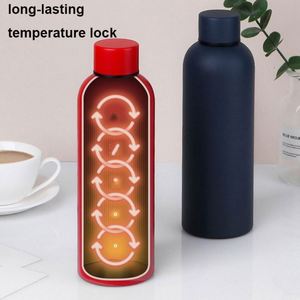Bouteille isotherme sport en acier inoxydable 500 ml, écologique, à petite ouverture, pour garder au froid, tasse thermique portable, camping 12-24 - Product Image 3