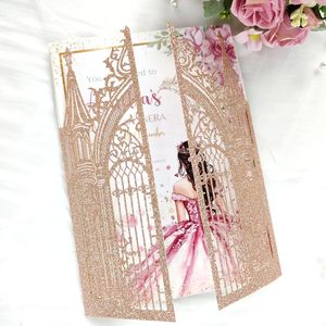 3D Hollow-out Greeting Card Vintage Foldable Birthday Wedding Couple Romantic wedding card - Product Image 6