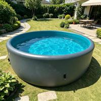 Ensemble complet d'accessoires avec couverture de piscine, piscines gonflables pour enfants en PVC avec couverture, piscine portable pour le plaisir aquatique estival