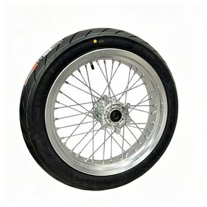 Kit de Ruedas Supermoto de Aluminio CNC de 17 Pulgadas, Llanta Cromada 70/90-17 90/80-17, para Motocicleta Eléctrica Sur-Ron Light Bee X - Product Image 1