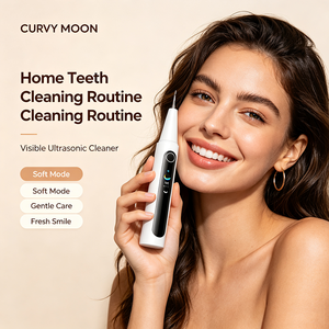 Removedor de Placa Ultrasónico CURVY MOON, Limpiador Dental Eléctrico con Pantalla a Color, Blanqueador Dental para Adultos - Product Image 1
