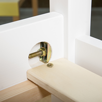 Lit simple moderne en bois de pin massif avec rangement, couleur personnalisable, meubles de chambre à coucher, prix bas