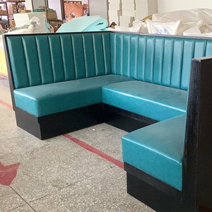 Xu Hướng Mới Cafe Bảng Thiết Lập Nhà Hàng Ghế Kim Loại Thương Mại Nhà Hàng Gian Hàng Với Bảng Gỗ Gỗ Hiện Đại Rắn PU Da - Product Image 3