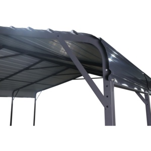 3*6*2.6m <span class=keywords><strong>Carport</strong></span> Moderno de Aço Galvanizado com Teto Rígido, Garagem de Estacionamento Rápida, Tenda Gazebo Fácil de Montar para Jardim - Product Image 5
