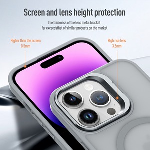 Soporte Magnético Translúcido Mate Antigolpes para Teléfono con Anillo, Compatible con <span class=keywords><strong>iPhone</strong></span> 16 15 14 13 12 Mini 11 Pro Max, Superventas - Product Image 4