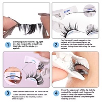 Cils magnétiques synthétiques à 2 paires, effet naturel, sans adhésif, réutilisables, application rapide, 3D, noirs – Meilleures ventes
