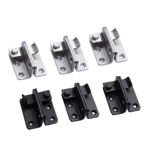 Stainless Steel <b>Door</b> Latch Keyless Furniture <b>Lock</b> Minimalist Design Easy Installation Multi-hole Fixation Wardrobe <b>Bathroom</b> Use - Product Image 2
