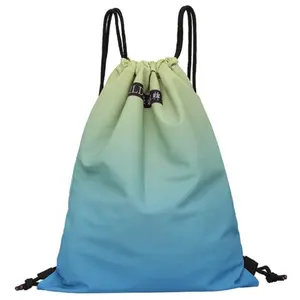पॉलिएस्टर ढाल रंग drawstring बैग Drawstring खेल बैग लोकप्रिय हल्के Drawstring बैग