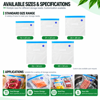 Sacs sous vide de qualité alimentaire avec valve, sacs sous vide réutilisables en PA/PE avec fermeture éclair pour les acheteurs d'emballages alimentaires en marque blanche