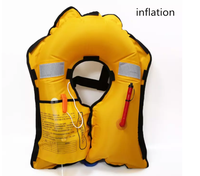 Gilet de sauvetage gonflable pour adulte CE Solas avec mousse EPE, flottabilité 150N, pour kayak et wakeboard nautiques