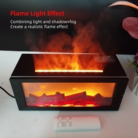 Humidificateur d'arômes pour cheminée 300 ml, flamme colorée, humidificateur de parfum pour foyer avec télécommande