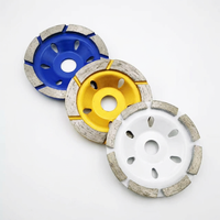 Meule diamantée segmentée industrielle 3/4'' avec blocs abrasifs épais, abrasion uniforme, meule à godet professionnelle pour la pierre
