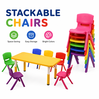 Ensemble de table et de chaises en plastique coloré pour enfants, pour la maternelle, la garderie, la salle de classe