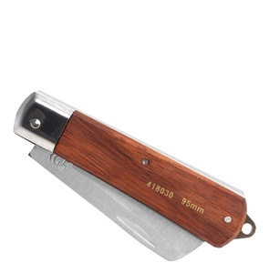 Couteau électrique en acier spécial, manche en bois ancien, isolé, pour dénuder les fils, dénuder les câbles, tirer les fils, couteau OEM Hengwei - Product Image 1